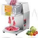 VEVOR 850W Meat Slicer, Commercial Meat Cutting Machine, Stainless Steel, 5 mm Thickness, Detachable Blades, Electric Food Slicer for Home Kitchen Restaurant Supermarket