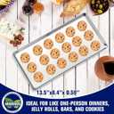 Mimorou 12 Pcs Baking Sheet Stainless Steel Cookie Sheet Small Metal Pans Professional Rectangle Oven Trays Kitchen Baking Cooking Oven and Toaster, Dishwasher Safe (13.5 x 8.4 Inches)