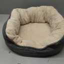 Small Dog Bed - Indoor cat Round cat Bed, Washable, Super Soft, wear-Resistant and Dirt-Resistant pet Bed for Small Dogs and Cats, Anti-Slip Bottom (Dark Grey, Small)
