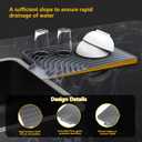 Silicone Drying Mat for Kitchen Counter , Dish Drying Rack Matt with Built in Drain, Small Dry Mats for Dishes Drying Pad for Kitchen Counter (2015.7inch Extra Large, gray)