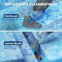 Cordless Pool Vacuum for Above Ground Pool with Telescopic Pole, 18.5 GPM Powerful Suction, Upgraded 60 Mins Runtime, Rechargeable Handheld Pool Cleaner with 2 Brush Heads for Inground Pools