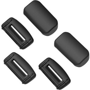 YONZEE 5-Pack Silicone Car Seat Belt Buckle Covers  Anti-Scratch, Noise Reduction & Buckle Protection  Universal Fit for Cars, SUVs, Trucks (Black)