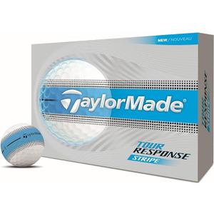 TaylorMade Tour Response Golf Balls, Enhanced 360° ClearPath Alignment, Speed Wrapped Core for Distance and Feel, Pack of 12