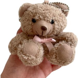 Yatchen Furry Case for AirPods Pro 3,Funny Cute 3D Cartoon Plush Kawaii Pink Bow Bear Fluffy Soft Warm for AirPods Pro 3rd Generation Carrying Charging Box with Keychain Protector