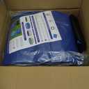 HIGHTQURO 15Ft Round Pool Cover,Heavy Duty Waterproof Round Pool Covers for Above Ground Pools with Ground Nails and Windproof Ropes,Increase Stability&Tear-Resistant, Waterproof and Dustproof, Black