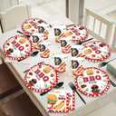 Adirasenotek BBQ Party Decorations BBQ Plates Napkins Cups,Disposable Paper Picnic supplies for Birthday, Baby Shower, Wedding, Barbecue Burgers and Grilled Meat Pattern, All Seasons