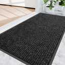 BuyCrossGo 3 x 6 FT Extra Long Entrance Mat for Garage and Double Door, Heavy Duty Indoor Outdoor Doormat, Commercial Quality Non Slip Rubber Backing for High Traffic Dirt and Moisture Trapping