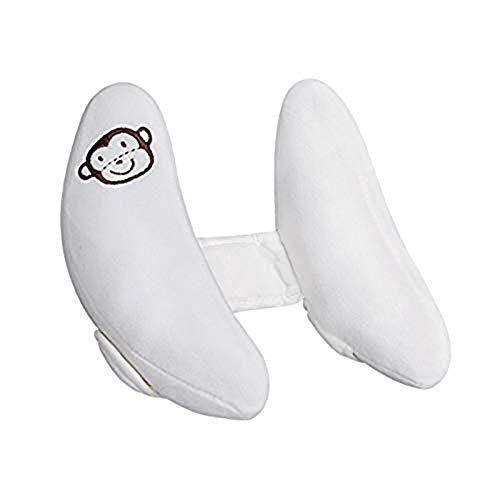 Inchant Adjustable Baby Soft Head Neck Support - Children Travel Car Seat Safety Pillow Cushion, Banana Pillow Stroller Head Support for Toddlers Infants Child - White