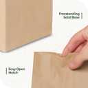 Culinware Kraft Paper Bags 2 Lb - Durable Brown Paper Bags for Snack, Sandwich, Pastries, Popcorn, Grocery and Party Favor Bulk Paper Bags 4.5 x 2.7 x 7.7 In - 500 Count