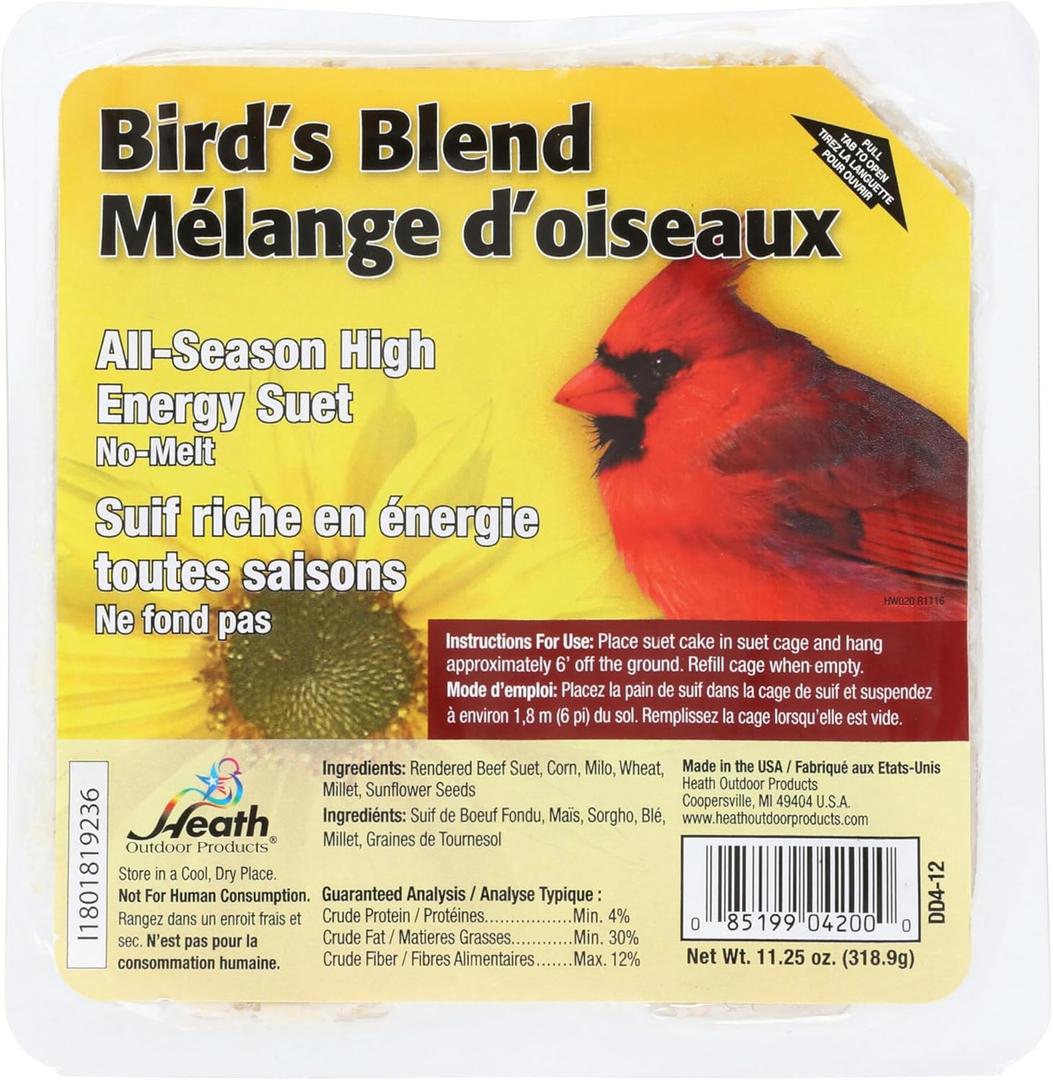 2 x Manufacturers Direct Heath Mfg Co DD4 Birds Blend Suet,net wt 11.25