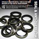 10PCS M12 Rubber/Metal Oil Drain Plug Gasket Replacement OEM 14079550,Essential Car Oil Plug Crush Washer Compatible with Chevrolet GMC Oldsmobile,Professional Oils Plugs Gasket