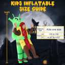 Inflatable Alien Costume Kids, Funny Halloween Costumes for Kids, Hot Dog Alien Halloween Costume for Halloween Fancy Party Cosplay, Children's Universal Size Green