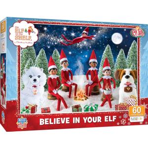 MasterPieces 60 Piece Christmas Jigsaw Puzzle for Kids - Believe in Your Elf - 14"x19"