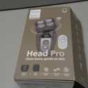 Philips Norelco Head Shaver Pro 7000 Series - Skull Shaver for Men and Women, 360 Flexing Head & ComfortCut Blades for Clean Shave, Gentle on Skin, Model HS7980/40 (Series 7000 +QCP, Travel Pouch, Black)