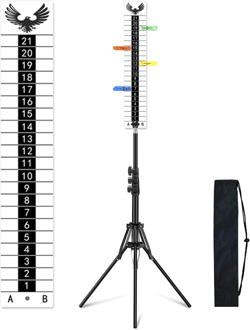 Scoreboard with Eagle Graphic, Being Collapsible & Sturdy Corn Hole Scoreboard Stand, Very Portable and Easy to Set up, Score Keeper for Yard Games, Tailgate Parties