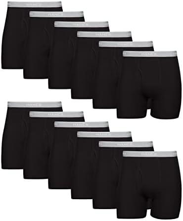 Hanes Men's Boxer Briefs, Cool Dri Moisture-Wicking Underwear, Cotton No-Ride-up for Men, Multi-Packs