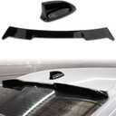 Rear Roof Spoiler Wing Compatible with Honda Civic 2022 2023 2024 2025 Hatchback Glossy Black,Vehicle Shark Fin Shape Cover,ABS Window Visor Spoiler Wing (2 pcs)