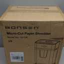 BONSEN 12-Sheet Micro Cut Paper Shredder for Home Office Use, High Security Level P-4/55 dB Ultra-Quiet / 40-Minutes Shredding Shreds Credit Card/Staples, 5.3 Gallons Pullout Bin (S3106)