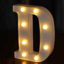 Light Up Letters, Led Letter Lights 26 Alphabet, Decorative Lighted Letter, Battery Powered Led Marquee Letters for Party, Bar, Night Light, Home Decor(D)