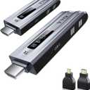 2025 Upgraded Wireless HDMI Transmitter and Receiver, 4K Decode, 100FT Range, 2.4G/5G Plug & Play, No App/Bluetooth, Metal Housing, for Streaming Video & Audio to HDTV/Projector/PC/Laptop/TV Box