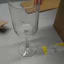 Libbey Paneled Stemmed Wine Glasses Set of 4, 13.5 Oz Fine Ribbed Line Clear Glasses, All Purpose Glasses for Wine, Cocktails and Spritzers