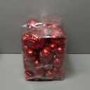 Senjie Red Shatterproof Christmas Ball Ornaments, 32 Pcs, Plastic, Eclectic Style, Wedding & Christmas Occasion