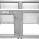 Front Row Clear Plastic Dog Playpen - 6-Panel, 30-inch Height, Durable Indoor/Outdoor Pet Fence, Easy Assembly, Foldable, Perfect for Small to Medium Dogs and Puppies (Ash Gray, 30", 2)