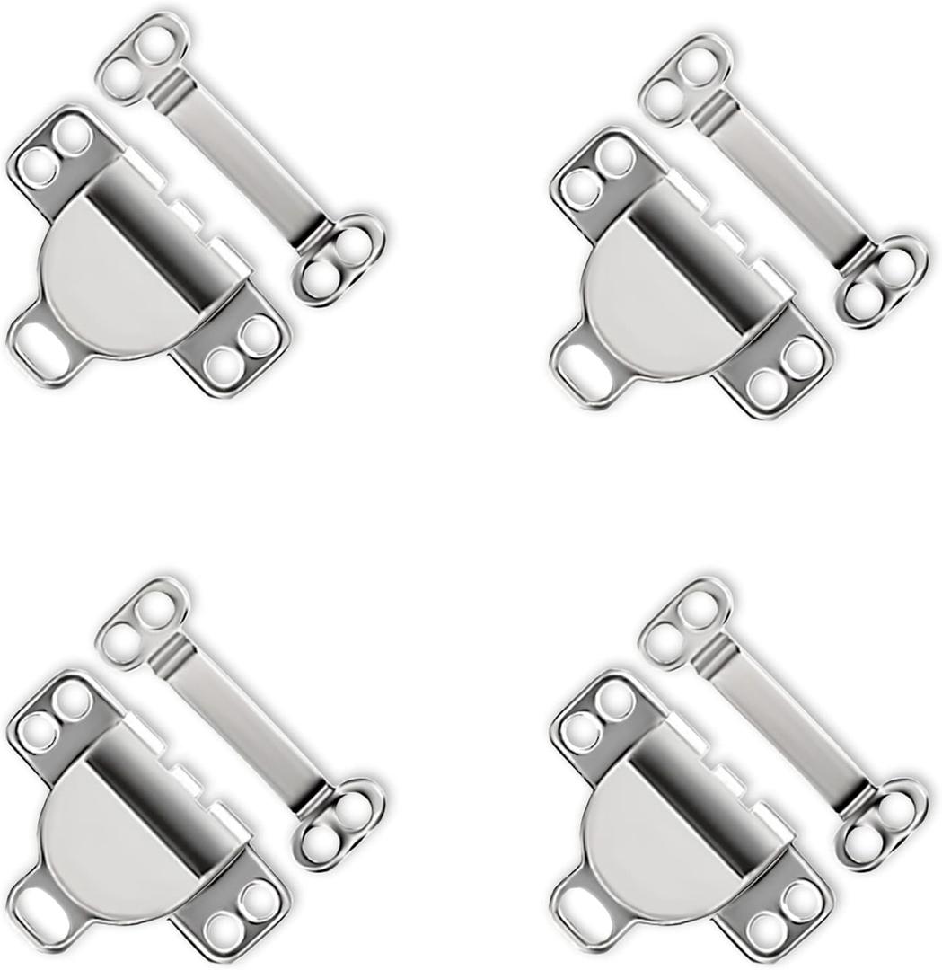 3 x Metal Bra Hook & Eye Fasteners - Pack of 4 (0.5 inch wide-0.4 inch long, Nickel)