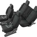 GIANT PANDA Neoprene Seat Covers Custom Fit Nissan Frontier 2022-2025 Crew Cab S,SV,SL,PRO-X,PRO-4X, Waterproof & UV Resistant, Foam Padded, Front & Rear Seat Covers(Gray)