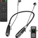 Facmogu E8 Wireless Sound Card Live Streaming Earphones, Portable Multi-Function Sound Card Live Broadcasting Audio Editing Earphones w/Remote Control, Suitable for PS5 Streaming Game YouTube TikTok