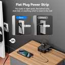 Surge Protector Power Strip - 8 Outlets with 3 USB Charging Ports,Multi Plug Outlet Extender, 5Ft Braided Extension Cord, Wall Mount Desk USB Charging Station for Home Office (Black)