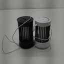 Lulu Home 2 Packs Indoor Bug Zapper with Fan, 1500V High Voltage Lighted Mosquito Lamp Trap, USB Cable Plug-in Electric Insect Killer Catching Moth Mosquitoes Gnat Fruit Flies (NO Battery) (2 PACK - White & Black)