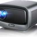 [2500 ANSI/Auto Focus/Built-in APPS] Smart Projector 4K with WiFi 6 and Bluetooth 5.3, 6D Keystone Outdoor Movie Projector with Netflix& 36W Dolby Audio Plus HDR10+ Home Theater Ceiling Upgraded (Gunmetal)