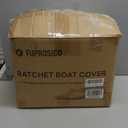 Boat Cover with Ratchet to Tighten The Hem,1200D Heavy Duty Boat Covers,17-19ft Hurricane-Proof Bass Boat Cover,100% Waterproof Bass Tracker Cover with Motor Cover for Trailer,Mooring,Gray (Length: 17'-19' Beam Width Up to: 96")