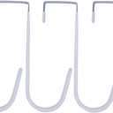 White Over-The-Door Single Hook, Pack of 4
