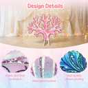 5 Pcs Laser Under the Sea Party Decorations Mermaid Birthday Decorations