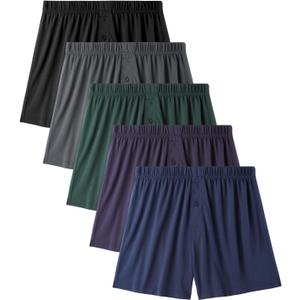BAMBOO COOL Mens Boxers Durable Comfortable Boxer Shorts for Men Loose Ultra-Soft Men's Underwear (5 Pack), Size: 3X-Large