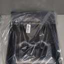 Storage Ottoman Footrest Stool, Foldable Oil Waxed Leather Footstool with Thicker Foam Padded Seat, Small Ottoman with Storage Bench for Living Room Bedroom 350 lbs, 17x13x13in, Black