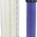 46671 Outer Air Filter & 46672 Inner Air Filter Compatible with John Deere Skid Steer 240 250 270 317 Bobcat Excavator 337 337D 337G 341 341D 341G 435 435D Replace 6666375 6666376, P827653 P829332