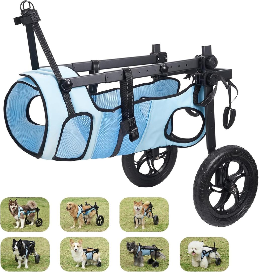 Dog Wheelchair for Back Legs, Dog Wheelchair Cart, Doggy/cat Wheelchairs with Disabled Hind Legs Walking, Mobility Aids for Large Pets Hind Limbs, Dogs Carts with Wheels, Light Weight, XL