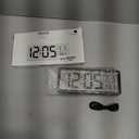 JoFomp LCD Digital Wall Clocks Battery Operated, 8.5" Modern Wall Clocks for Living Room Decor, Simple Digital Wall Clock with Temperature/Date/Time - 12/24H, Small Desk Clock for Bedroom Office (Black)