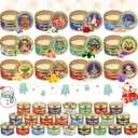 MTLEE 24 Pcs Christmas Candles Bulk 2 oz Christmas Scented Candles Gifts Soy Wax Tins with 12 Fragrances for Women Mom Holiday Aromatherapy (Gold)