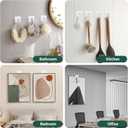 2 x Picture Hangers Without Nails, Adhesive Wall Hooks for Bathroom,Bedroom and OfficePicture Hanging Hooks 13 lbs Load Max 20 Packs