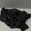 YANIBEST Adjustable Silk Bonnet for Sleeping Women Double Layer Satin Bonnet Reduce Friction Prevent Frizz Curly Hair (Large, Black)