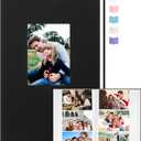 Photo Album 4x6 360 Photos, Large Capacity Linen Cover with Front Window, 4 x 6 Picture Album, 360 Photos 4x6 Photo Album Book for Wedding Kids Travel Family Baby Pictures (White) 2 PCS
