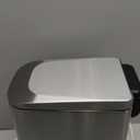 Homie Soft Close, Slim Trash Can 6 Liter / 1.6 Gallon with Anti - Bag Slip Liner and Lid, Use as Mini Garbage Basket, Slim Dust Bin, or Decor in Bathroom, Restroom, Kitchen, or Bedroom (Brushed Stainless Steel)