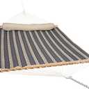 Sunnydaze Quilted Outdoor Hammock with Spreader Bars - Heavy-Duty 450-Pound Capacity Double Hammock for Outside - Mountainside
