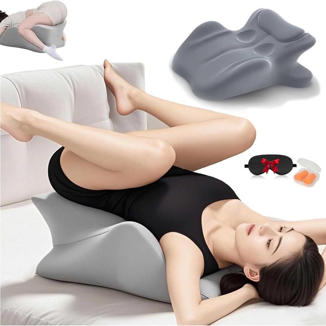 27 Degree Couples Pillow for Couples Sweet Spot Intimacy Pillows, Maintains Perfect 30 Angle Every Time, Firm Foam that Won?t Shift, Waterproof & Washable Cover (Gray)