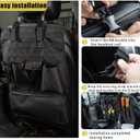 Car Seat Organizer,Multifunctional Tactical Car Seat Back Storage Pocket with Molle Pouch,Universal Fits for SUV,F150,Car Truck for Road Trips (1, Black)