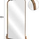 WAMIRRO Arched Mirror,Vintage Black Traditional Vintage Ornate Baroque Mirrors,Antique Brass Mirrors for Entryway/Fireplace/Living Room/Hallway/Bathroom.22X48 Gold